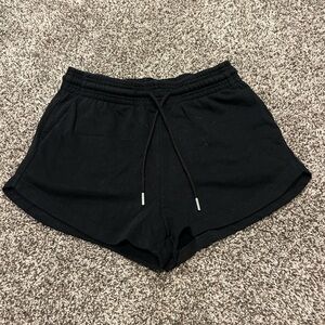 H&M Black Athletic Shorts with Elastic Waistband